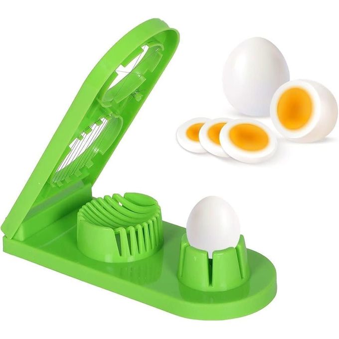 zoba 2-in-1 Boiled Egg Slicer with Stainless Steel Cutting Wire for the Kitchen (1 Piece, Multicolored) - Image 1