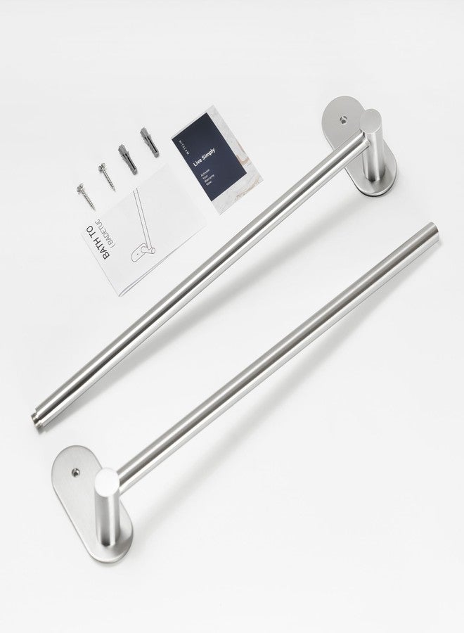 HITSLAM Self Adhesive Towel Bar 30 Inch, SUS304 Stainless Steel Bathroom Towel Rack Wall Mounted, Hand Towel Holder with Hardware Accessories, Screws Wall-Mount or No Drilling, Brushed Nickel - Image 2