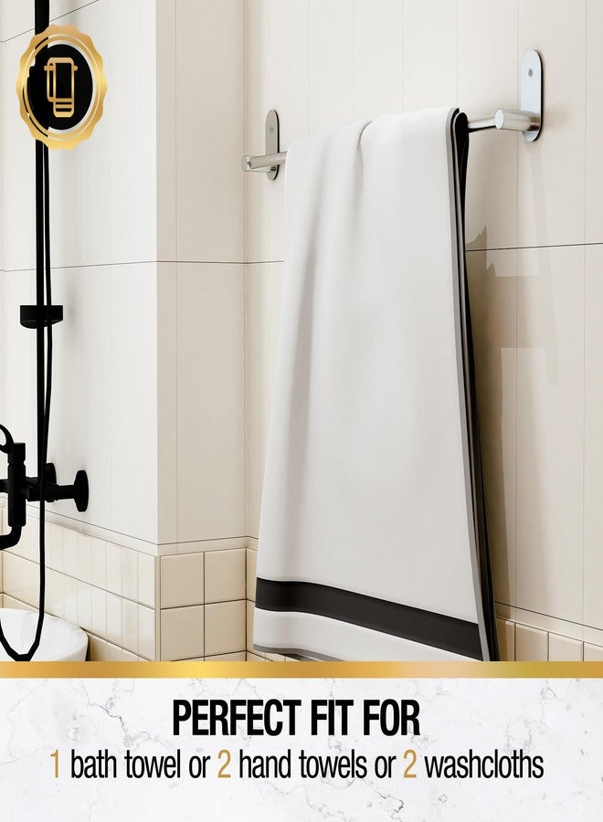 HITSLAM Self Adhesive Towel Bar 30 Inch, SUS304 Stainless Steel Bathroom Towel Rack Wall Mounted, Hand Towel Holder with Hardware Accessories, Screws Wall-Mount or No Drilling, Brushed Nickel - Image 4