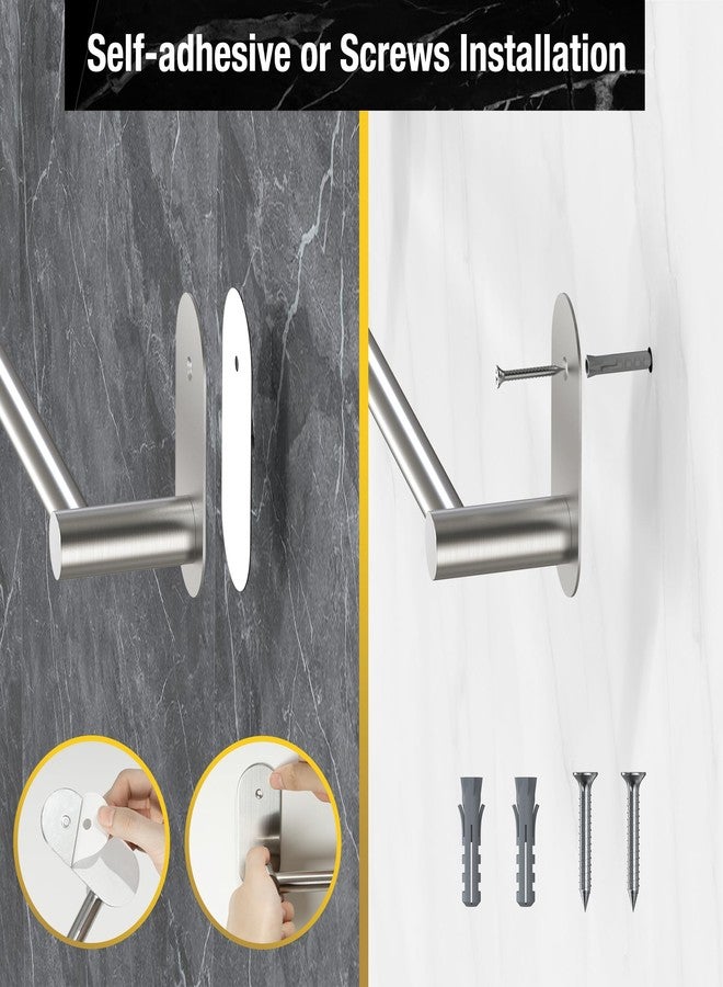 HITSLAM Self Adhesive Towel Bar 30 Inch, SUS304 Stainless Steel Bathroom Towel Rack Wall Mounted, Hand Towel Holder with Hardware Accessories, Screws Wall-Mount or No Drilling, Brushed Nickel - Image 3