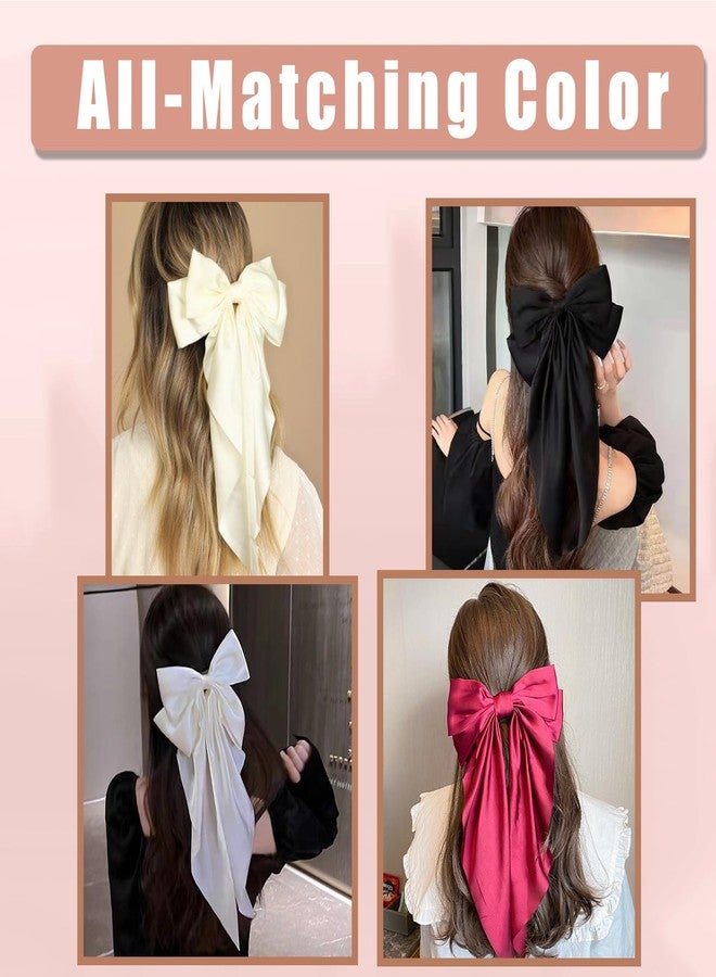 Seneeel 10 PCS Hair Bows,Hair Bows for Women,Hair Ribbons,Oversized Long-tail Cute Aesthetic Hair Accessories,Large Hair Barrettes for Women,Big Hair Bow,Big Bows for Girls - Image 4