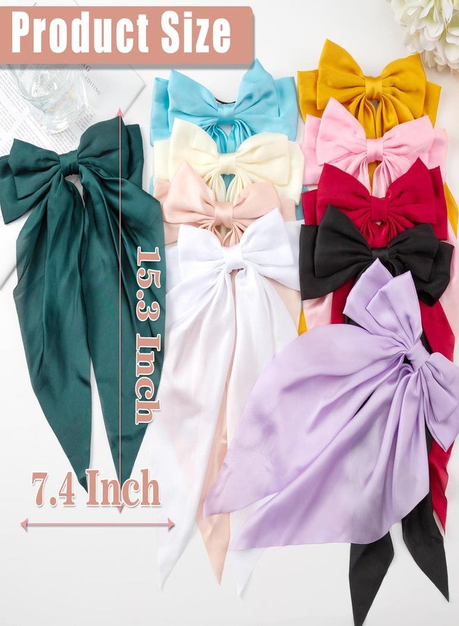 Seneeel 10 PCS Hair Bows,Hair Bows for Women,Hair Ribbons,Oversized Long-tail Cute Aesthetic Hair Accessories,Large Hair Barrettes for Women,Big Hair Bow,Big Bows for Girls - Image 2
