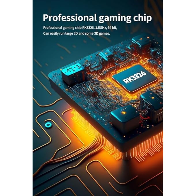 R36S RETRO HANDHELD GAME CONSOLE, BLUE TRANSPARENT CASE, 20000+ GAMES, PORTABLE GAMING SYSTEM WITH USB CABLE, SD CARD - Image 5