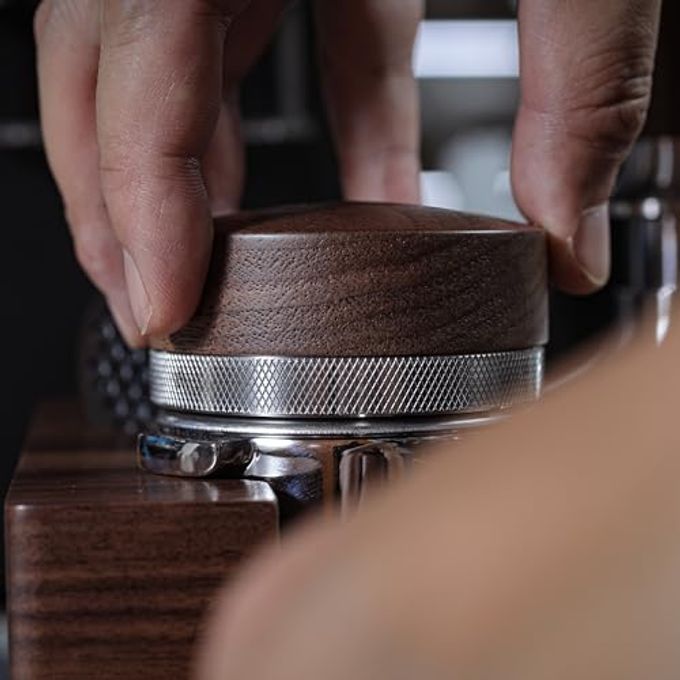 KNODOS 58Mm Espresso Distribution Tool Walnut Coffee Distributor Adjustable Depth Stainless Steel Espresso Leveler Premium Espresso Machine Accessories For Coffee Bar - Image 3