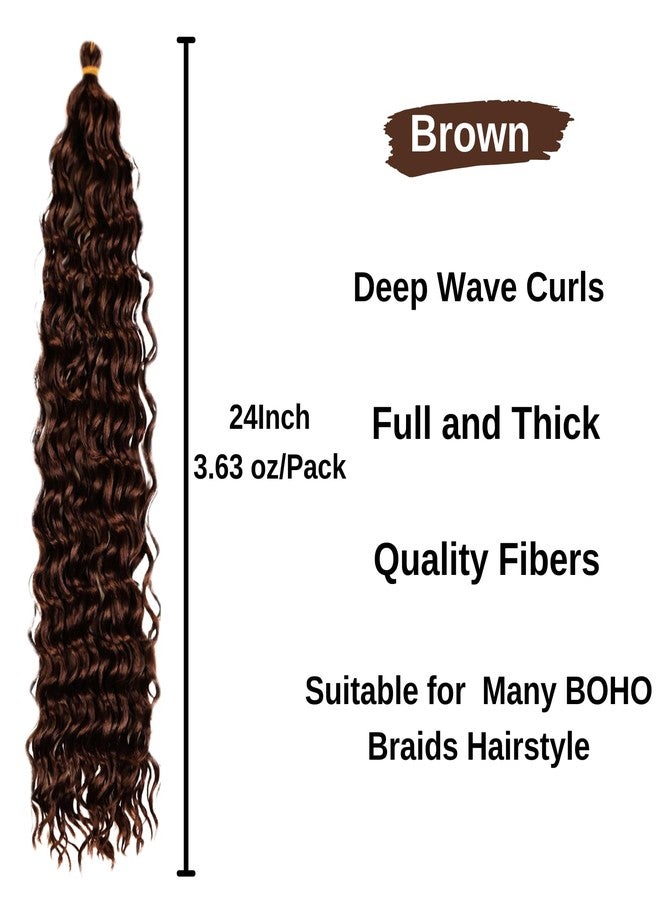 Leticia Brown Braiding Hair Pre stretched 30# Boho Hair for Braiding Hypoallergenic Synthetic Knotless Crochet Boho Braids - Image 3