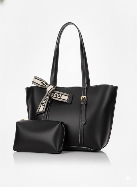 Women’s Black Shoulder Bag – Elegant Design for Work and University