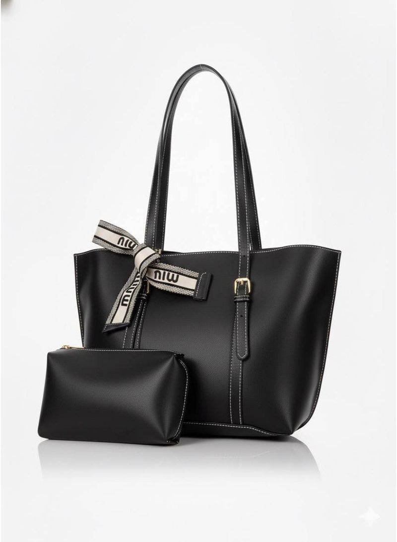 Miu Miu Women’s Black Shoulder Bag – Elegant Design for Work and University - Image 1