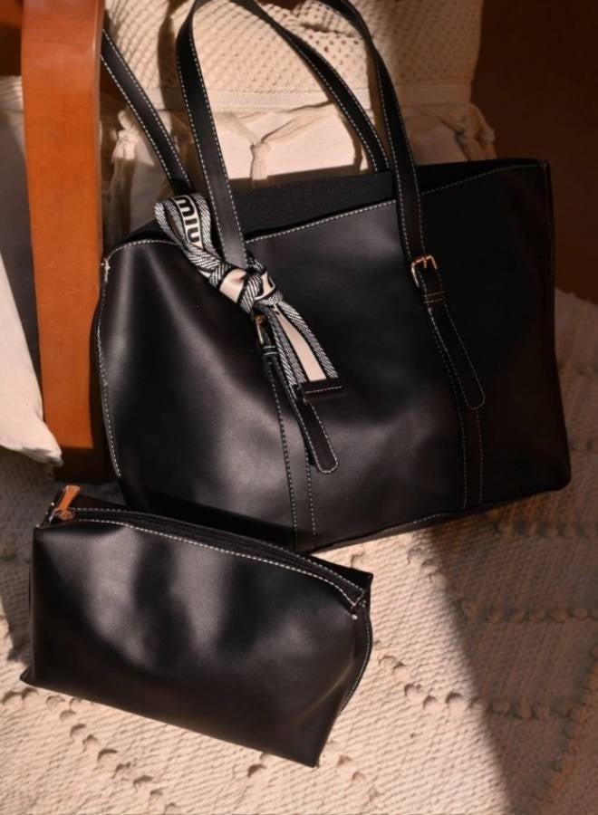 Miu Miu Women’s Black Shoulder Bag – Elegant Design for Work and University - Image 3