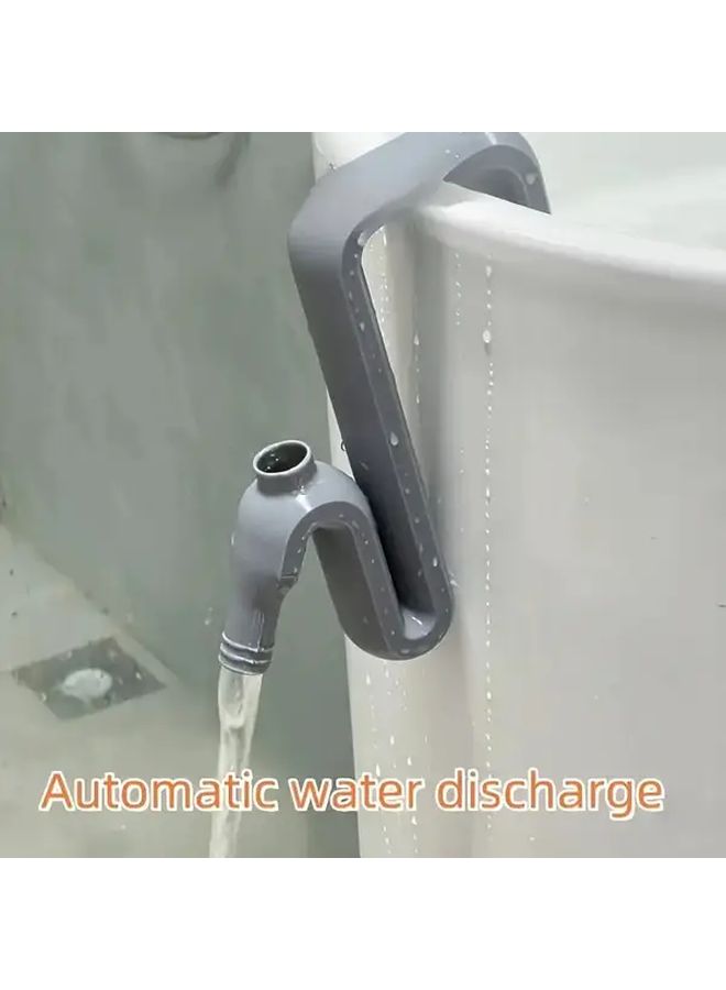 Self Priming Siphon Hose Kit for Automatic Drainage and Filling Water Transfer Overflow Pipe Solution Grey Emergency Flood Control for Aquariums Pools Home Gardens Garages Gravity Flow Energy Free Operation Labor Saving Tool - Image 1