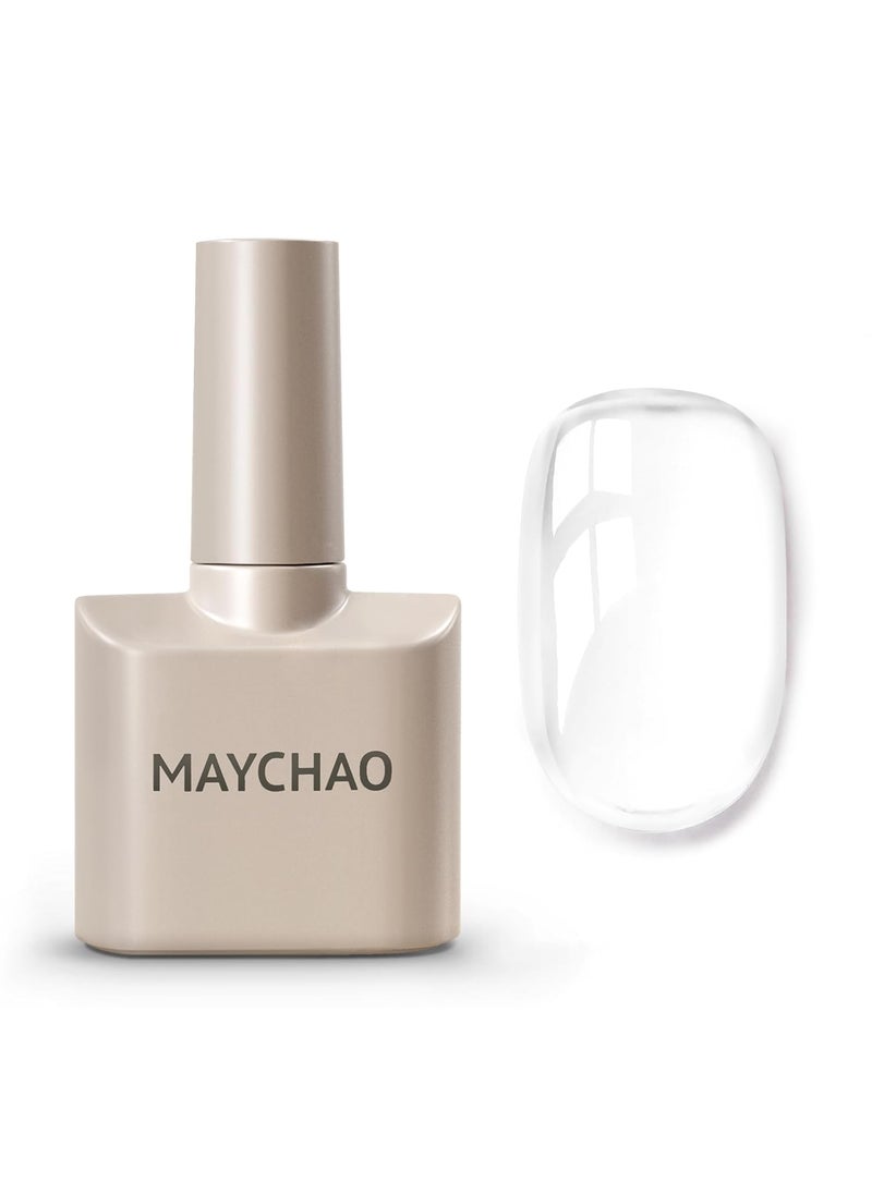 MAYCHAO - MAYCHAO 15ML Clear Builder Nail Gel 7 in 1 Clear Builder Strengthener Gel Nail Polish for Nail Extension, Hard Gel Builder Base Gel Rhinestone for Valtines Home Manicure, 0.5 OZ - Image 1