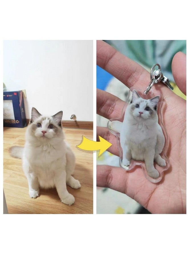 Personalized & Customised Acrylic Pet Keychain With Pet Image-Photo Permanently Printed On Both Sides. Perfect For Pet Lovers.Great Gift Option-Carry Your Beloved Pet Everywhere With You,Black - Image 4
