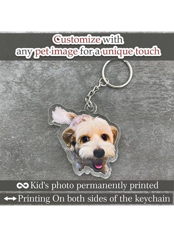 Personalized & Customised Acrylic Pet Keychain With Pet Image-Photo Permanently Printed On Both Sides. Perfect For Pet Lovers.Great Gift Option-Carry Your Beloved Pet Everywhere With You,Black - Image 2