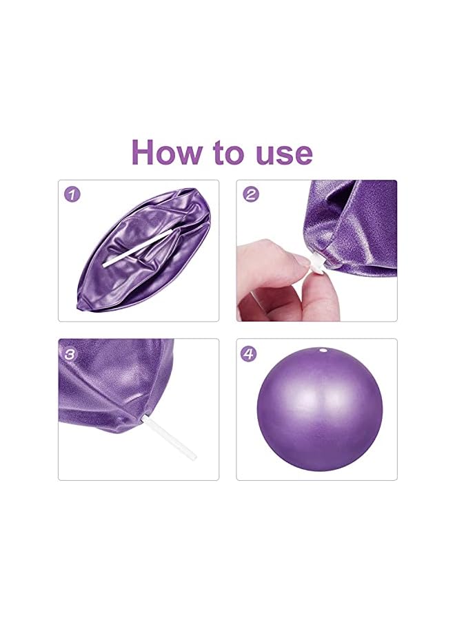 PROMASS 2Pcs Mini Exercise Ball 9Inch/23Cm Small Yoga Ball Soft Pilate Ball Home Training Ball, Anti Burst And Slip, With Inflatable Straw For Therapy, Barre, Core Training  - Image 2