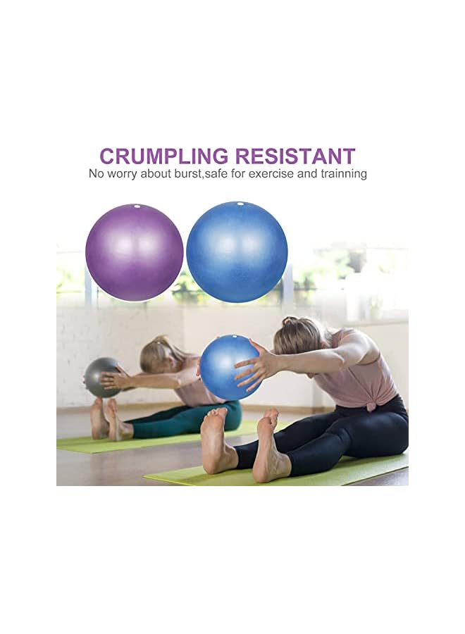PROMASS 2Pcs Mini Exercise Ball 9Inch/23Cm Small Yoga Ball Soft Pilate Ball Home Training Ball, Anti Burst And Slip, With Inflatable Straw For Therapy, Barre, Core Training  - Image 4