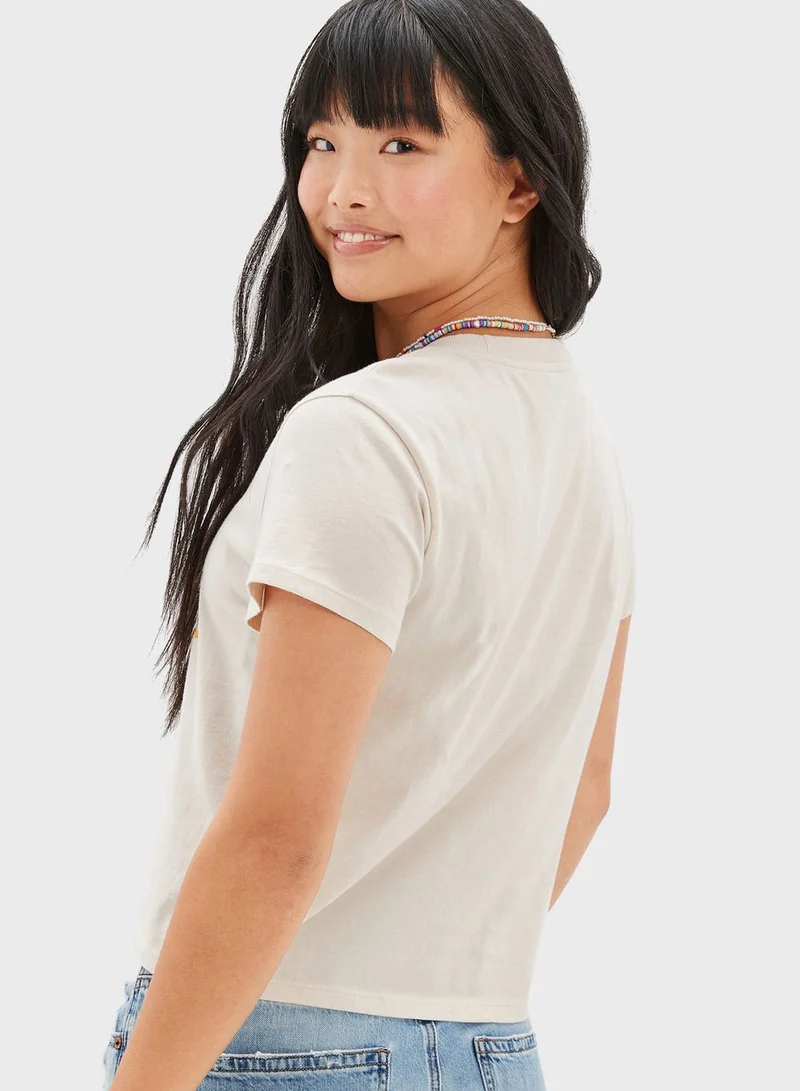 American Eagle Round Neck Graphic T-Shirt