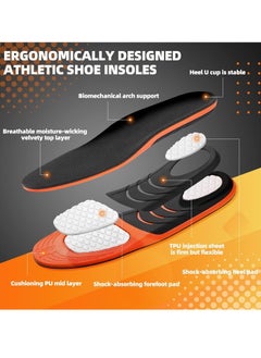 BIGTHREE Plantar Fasciitis Orthotics Insoles for Men Women, Arch Supports Inserts for Plantar Fasciitis Relief, Inserts for Standing All Day, Flat Feet Orthotic Inserts, Insoles for Work Boots(L)  - Image 3