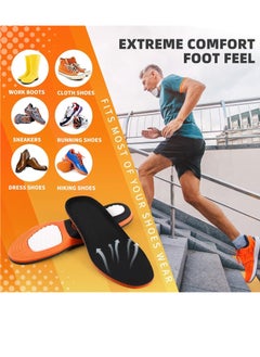 BIGTHREE Plantar Fasciitis Orthotics Insoles for Men Women, Arch Supports Inserts for Plantar Fasciitis Relief, Inserts for Standing All Day, Flat Feet Orthotic Inserts, Insoles for Work Boots(L)  - Image 4