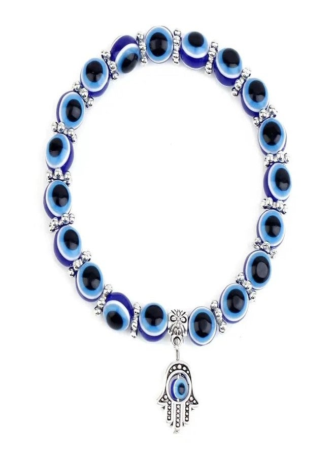 MEENAZ Evil Eye Bracelet For Women ladies Nazaria Adjustable Kada for Girls Bangleewellery for women Evil Eye Rakhi for Brother Bhabhi Gift Bracelet for Girls/Women and Boys/Men 298 - Image 1
