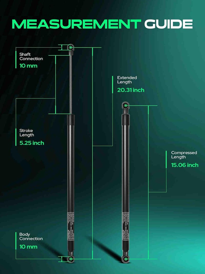 YHTAUTO Set of 2 Rear Tailgate Lift Support Struts Gas Shock Spring Replacement for Land Rover Range Rover L322 2003-2012 - Image 4