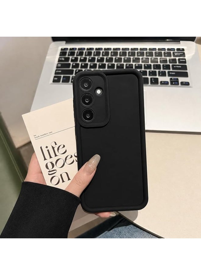 Lynacz Original Soft Silicone Case Compatible with Samsung Galaxy A37 5G, Shockproof Protective Slim Cover with Camera Protection, Anti Fingerprint, Lightweight Flexible TPU Phone Case (Black) - Image 3