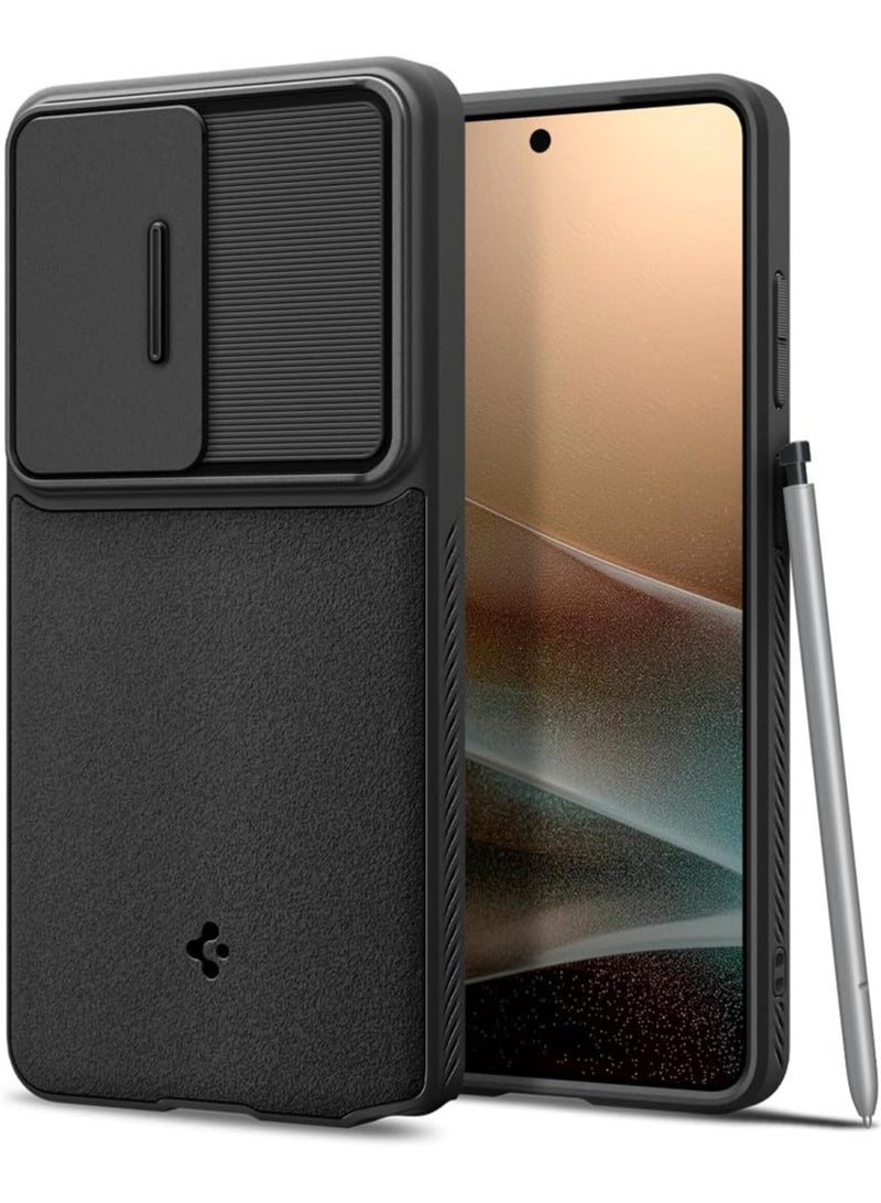 Spigen غطاء حماية أوبتيك أرمور لهاتف سامسونج جالاكسي S26 ألترا مع واقي عدسة الكاميرا - أسود - Image 1