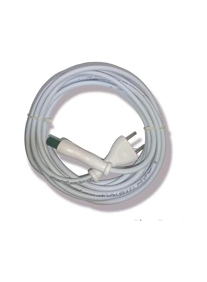 سلك امداد الطاقة الجاهز 0.5 مل - سلك نحاسي معتمد - امداد طاقة عالي الجودة - ممتاز لجميع توصيلات الكهرباء الخفيفة في الداخل (موصل ابيض، 25 متر)