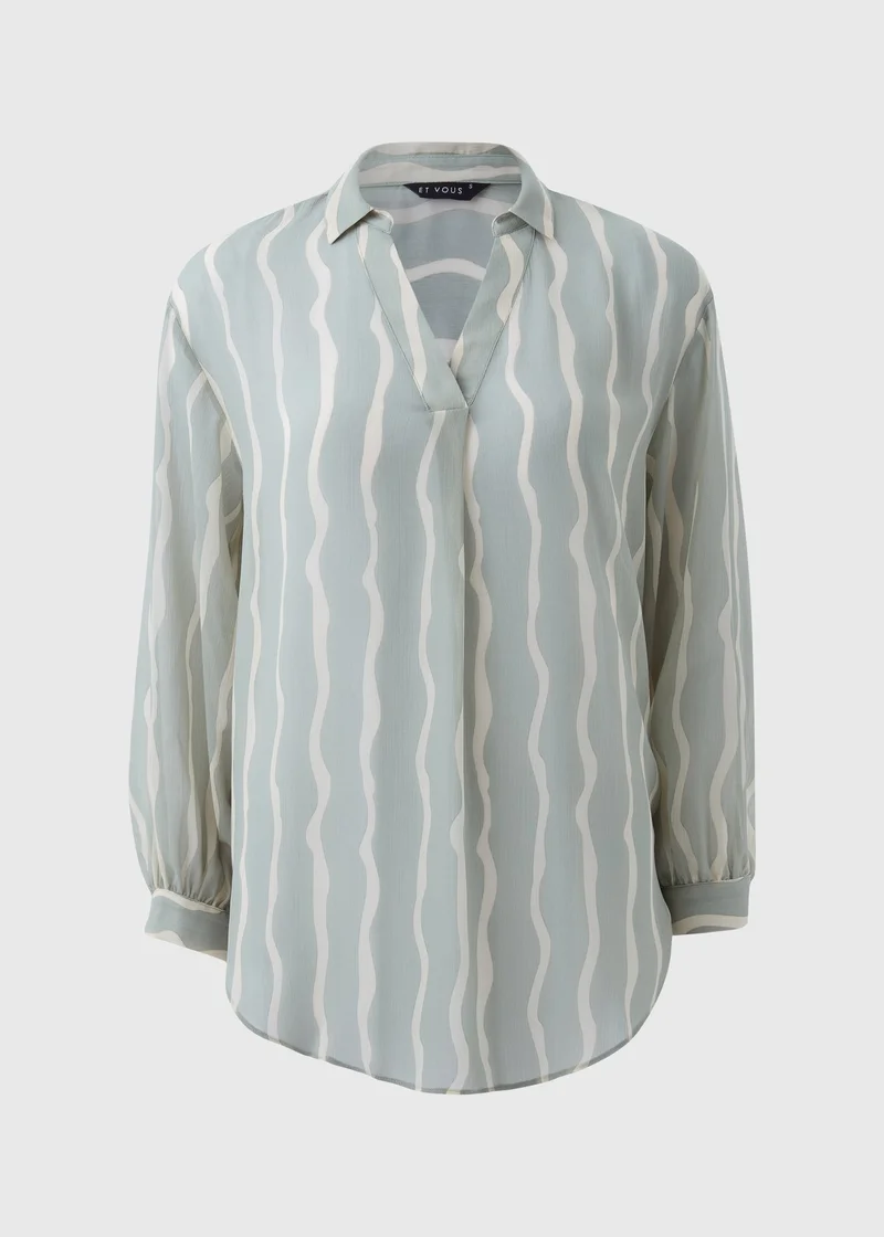 ماتلان Et Vous Sage Stripe Blouse