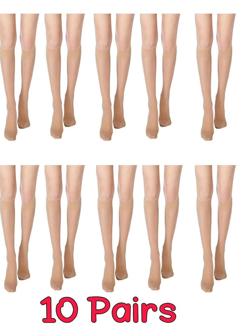 Generic set of 10 transparent ankle long nylon voile hijab socks  - Image 1