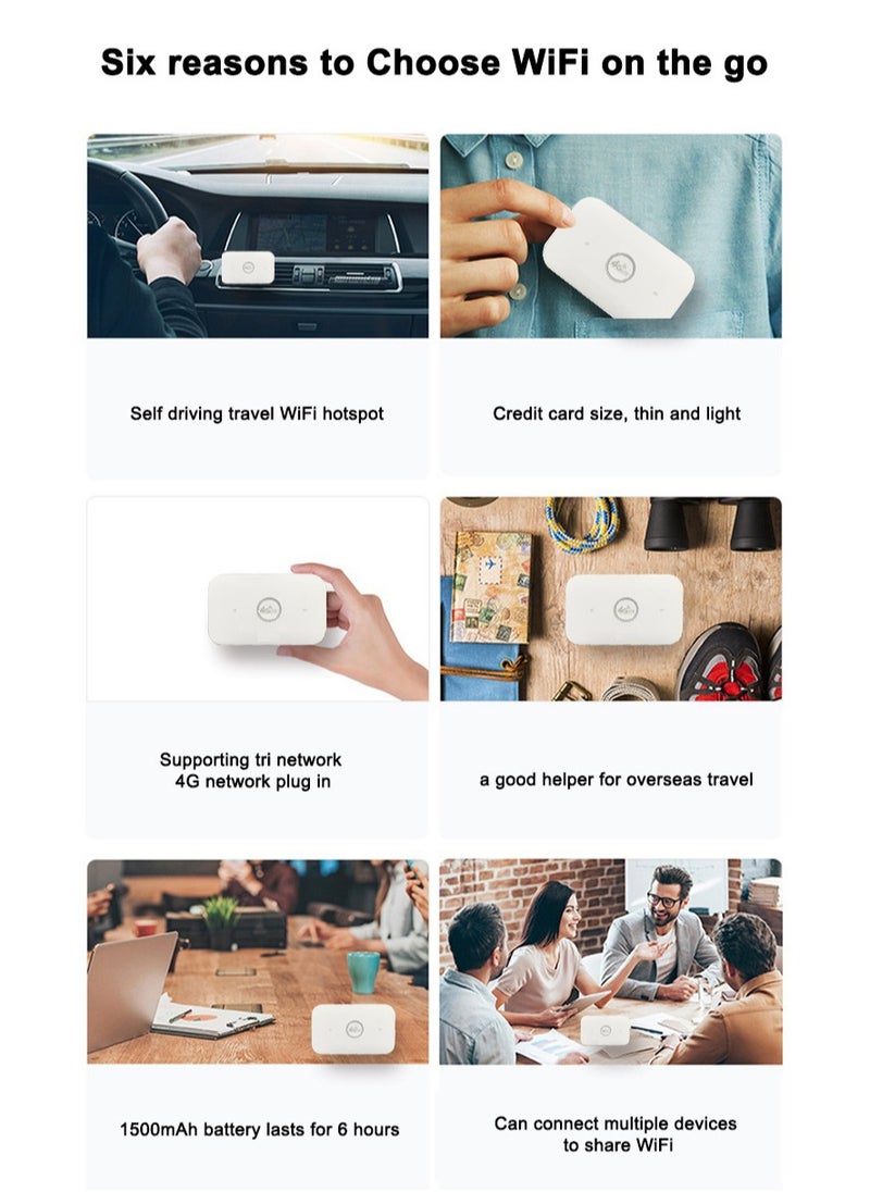 Generic - 4G Portable Pocket WiFi Router 150Mbps WiFi Modem Car Mobile Wifi Wireless Hotspot with Slot Portable WiFi - Image 1
