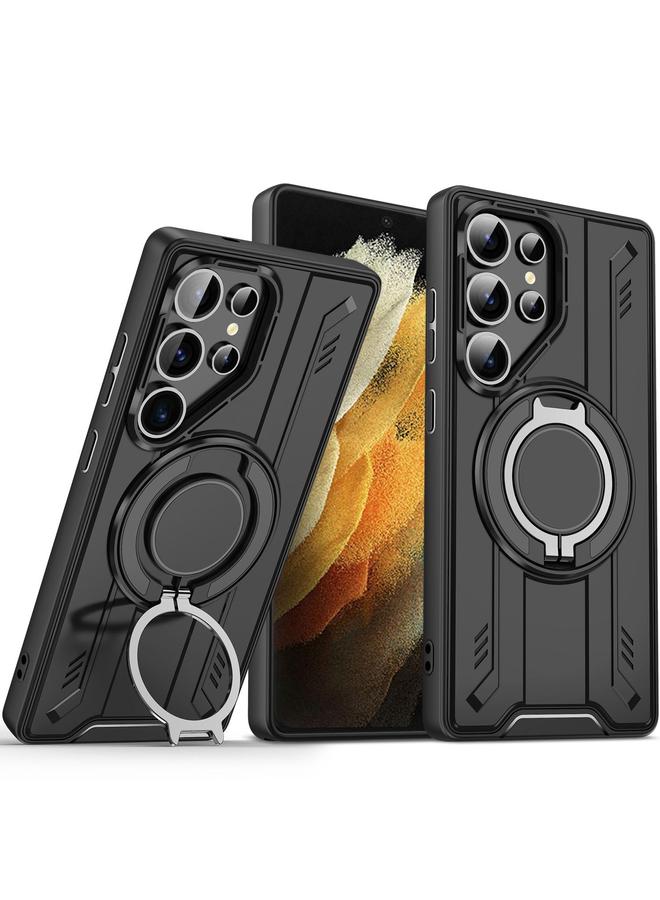 اس-توب جراب لهاتف Samsung Galaxy S21 Ultra 5G مزود بحلقة دوارة وحامل مغناطيسي MagSafe - Image 1