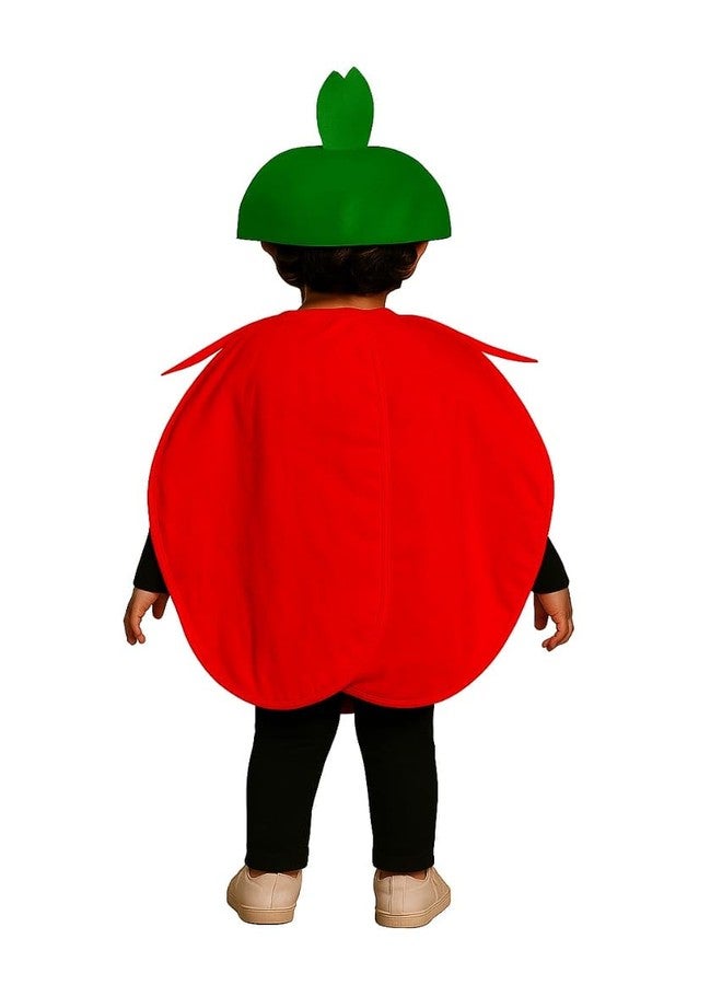 QuickBazaar Fruits & Vegetable Cutout Costume for Kids/Apple, Mango, Banana, Carrot, Brinjal, Tomato, Watermelon & More/Perfect for Fancy Dress Costume & Stage Shows (Tamato Cutout, 4-5 Y) - Image 2