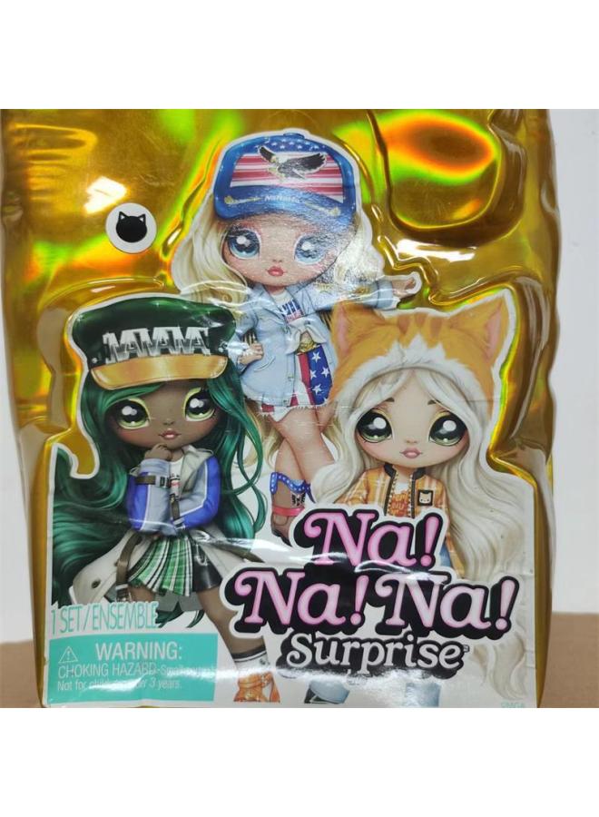 Surprise Doll Cute Girl Nana NANANA Pombu Children Dress Up Rag Doll Play Home Toy-Color:Orange-Height:18  - Image 1