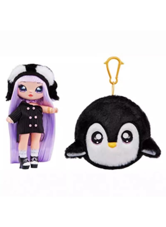 Surprise Doll Cute Girl Nana NANANA Pombu Children Dress Up Rag Doll Play Home Toy-Color:Orange-Height:18  - Image 4
