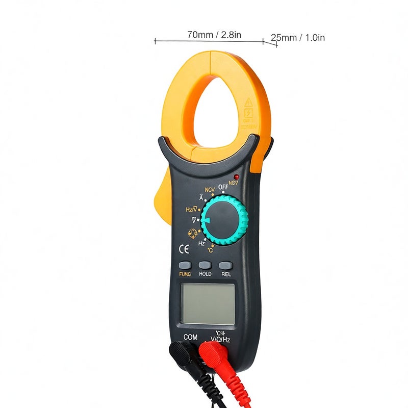NJTY Digital Clamp Meter 4000 Counts Auto Range Multimeter with NCV Test AC/DC Voltage AC Current Portable Handheld Multimeter LCD Diaplay Measuring Resistance Capacitance Frequency Continuity Diode - Image 4
