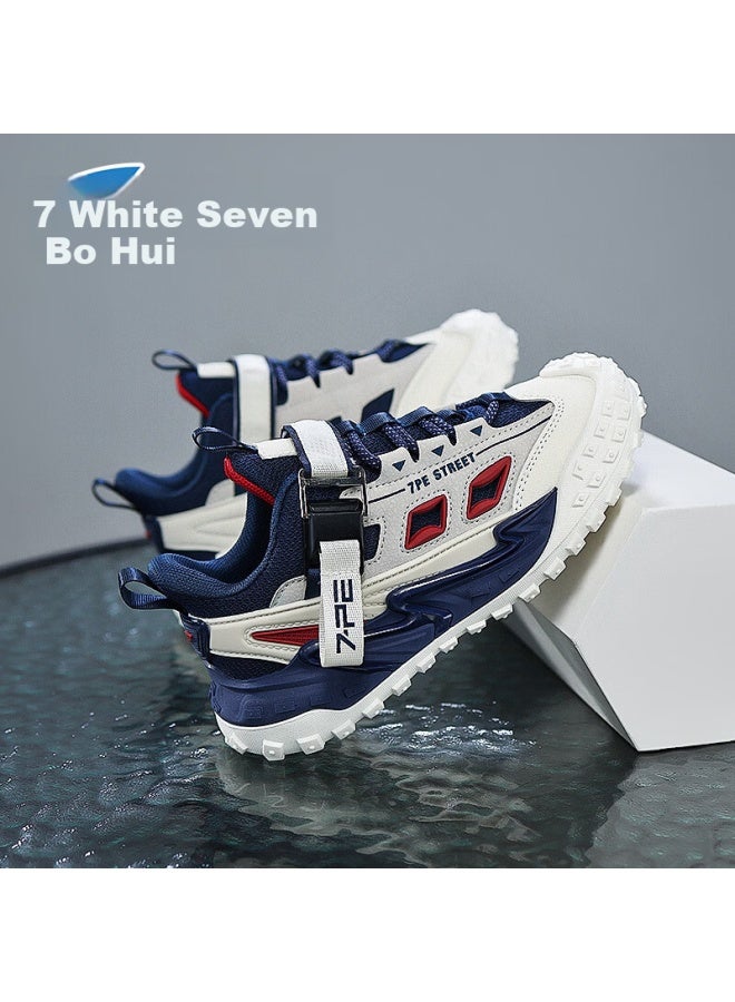 7-pe Boys' Shoes Spring New Outdoor Breathable Mesh Boys' Sports Shoes Soft Sole Magnetic Buckle Children's Running Shoes