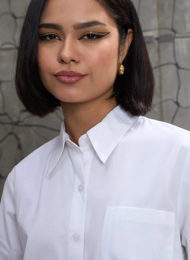 SASSAFRAS White Casual Shirt for Women