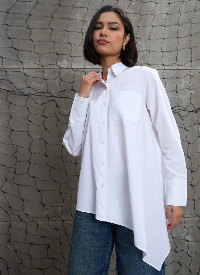 SASSAFRAS White Casual Shirt for Women