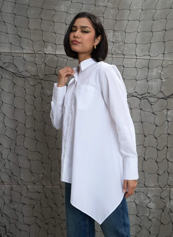SASSAFRAS White Casual Shirt for Women