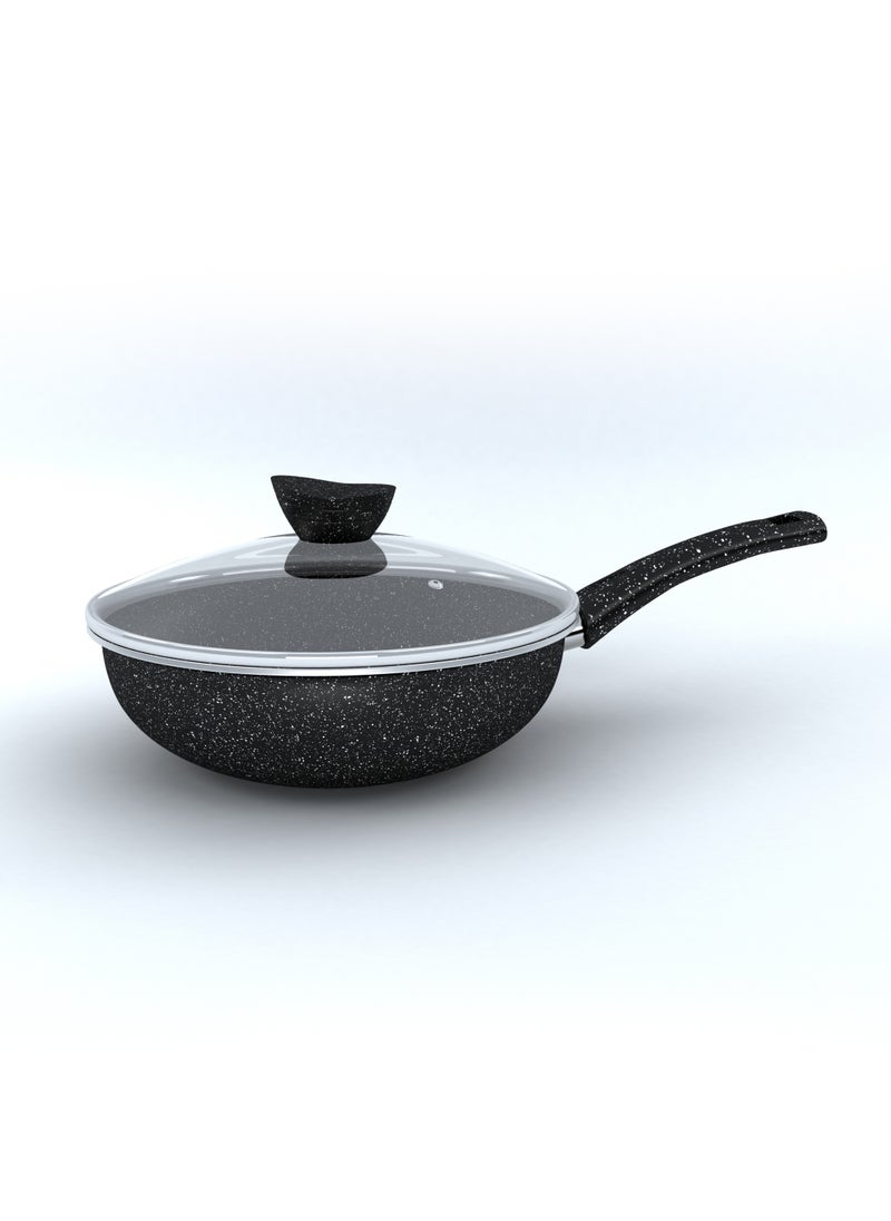 Lapis - لابيس طقم اواني طهي جرانيت اسود بغطاء زجاج 13 قطعة - Image 1