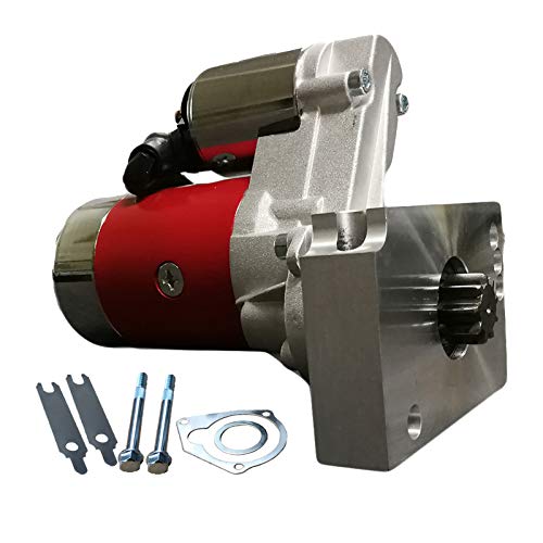 OBUYTO 3HP 2.5KW Super High Torque Light Weight Mini Starter for SBC BBC GM Chevy 305 350 454 18493 (Red) - Image 1