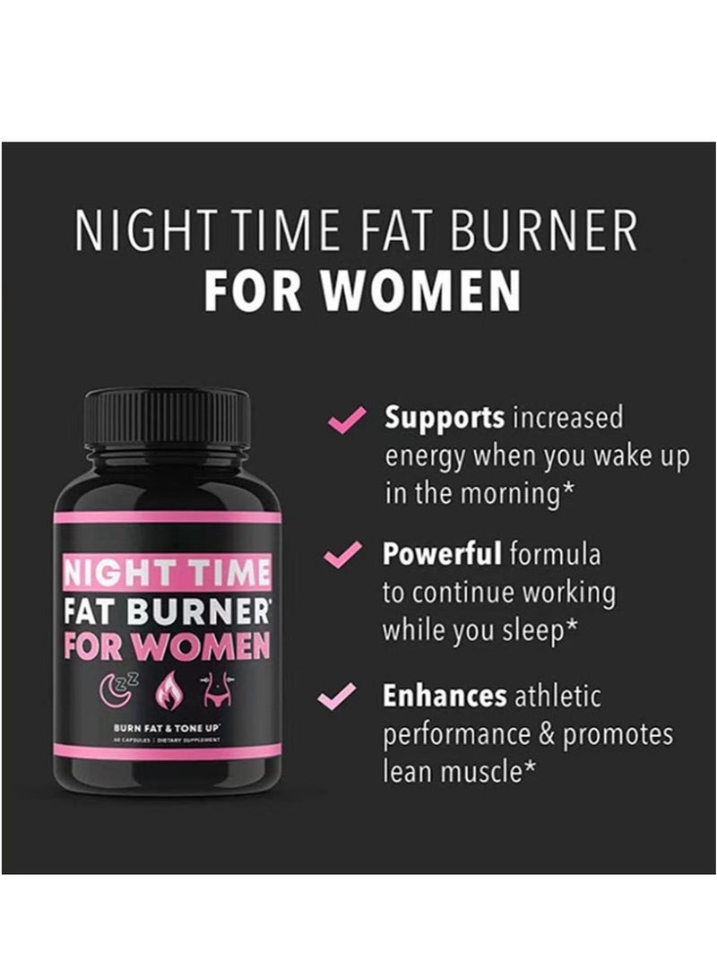 أوشن 60 كبسولة ليلية لحرق الدهون | مع مستخلص الفاصوليا البيضاء | تدعم عملية التمثيل الغذائي والتحكم في الوزن والليالي المريحة | تركيبة طبيعية غير منبهة - Image 2