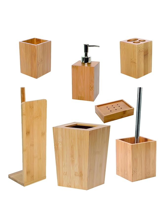 erorex Ecobio Bamboo Square Bathroom Toothbrush Holder 2.76 Inch L - Image 5