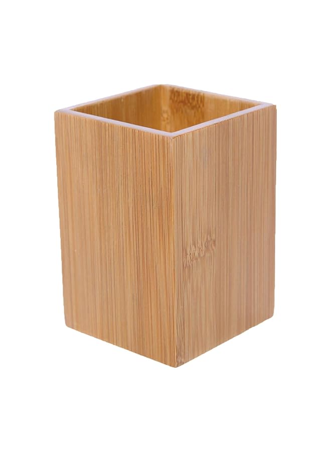 erorex Ecobio Bamboo Square Bathroom Toothbrush Holder 2.76 Inch L - Image 1