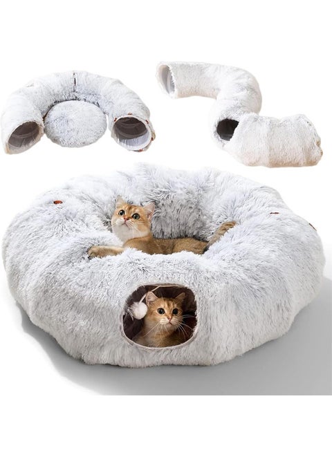 Plush Cat Tunnel Bed