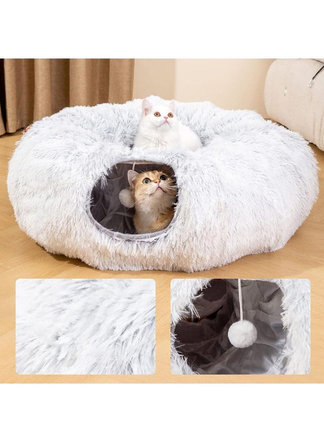 Plush Cat Tunnel Bed