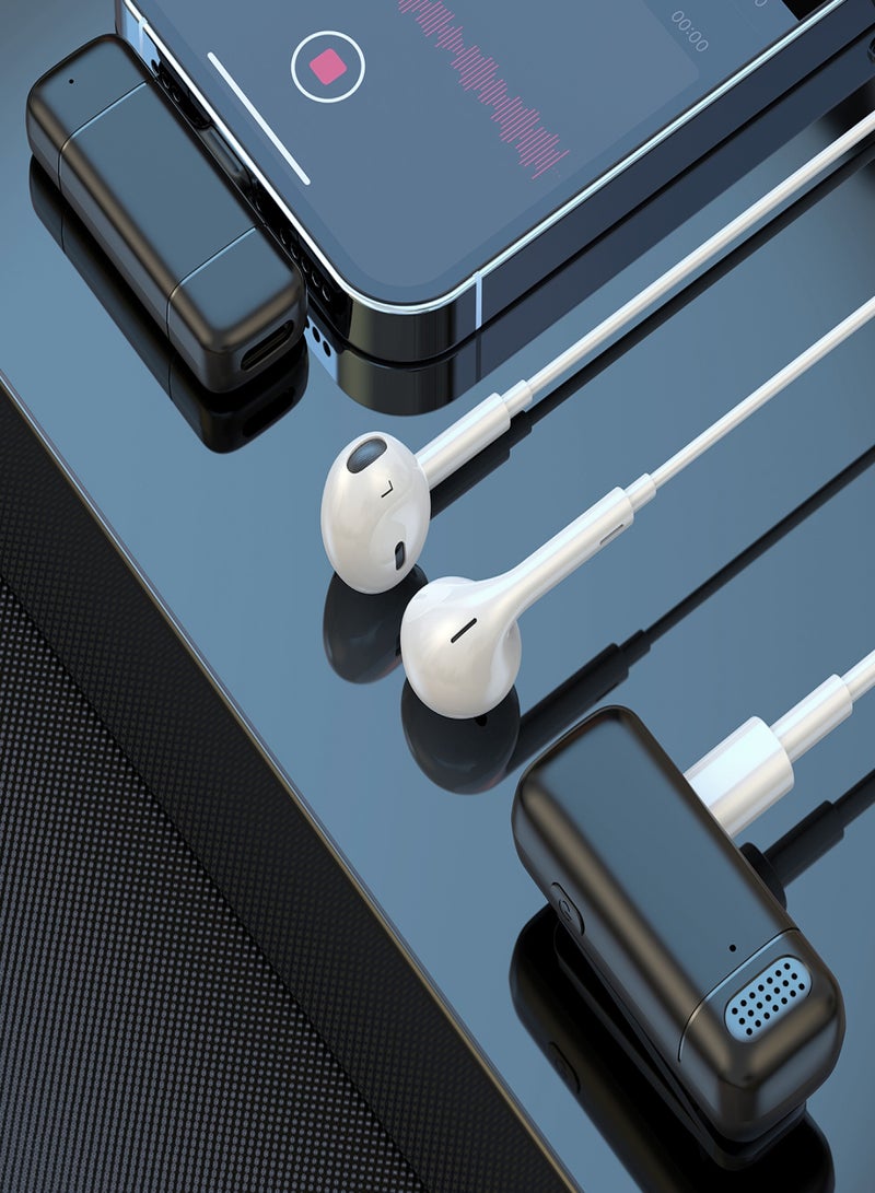 موجماكس مايك لاسلكي عالي الوضوح بحساسية 38 دسبل. ميكروفون لاسلكي بساعات عمل  حتى 12 ساعة. مايك جوال باثنين مايكات وبموصل تايب سي وايفون. مايك صغير بعلبة شحن بمنفذ تايب سي. ميكرفون بمدى اتصال حتى 20M. مايك تصوير متوافق مع اجهزة ايفون واندرويد. مايك بلوتوث بنوصل سهل عبر قطعة البث. - Image 2