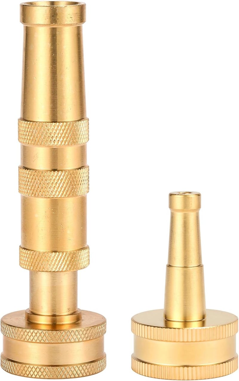 Sanpaint Solid Brass Heavy Duty Adjustable Twist Hose Nozzle Jet Sweeper Nozzle - Image 1