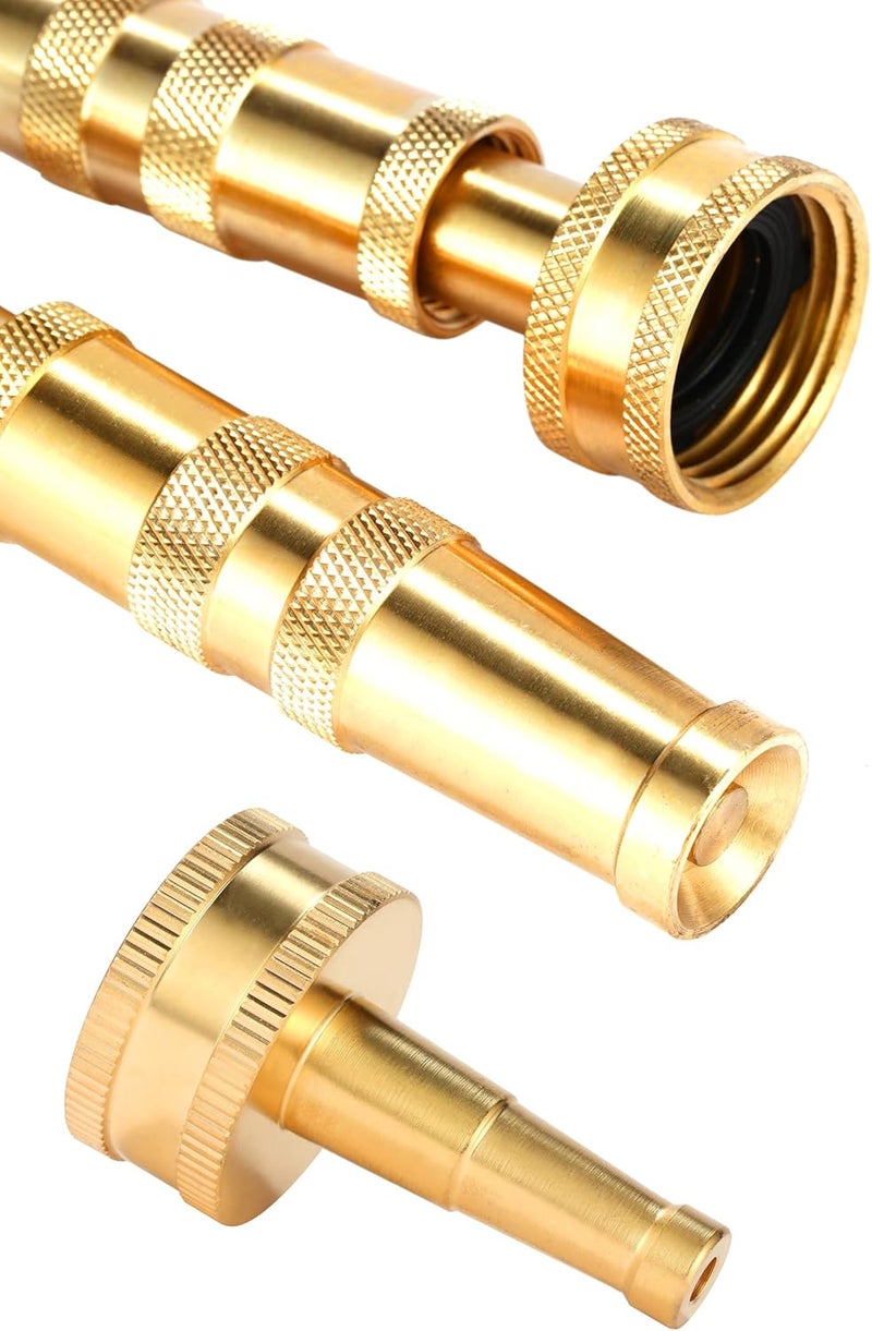 Sanpaint Solid Brass Heavy Duty Adjustable Twist Hose Nozzle Jet Sweeper Nozzle - Image 4