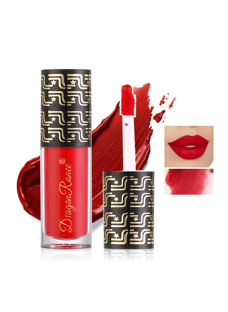 Easilydays - Easilydays Halloween Dark Matte Liquid Lipstick for Women Long Lasting Waterproof Lip Gloss Face Body Painting Vivid Vampire Lip Stain for Masquerade Party Goth Makeup Cosplay 02 Red - Image 1