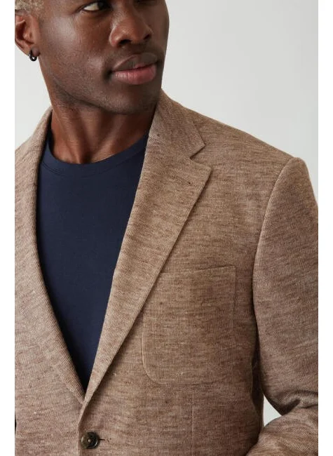 Bisse Men's 2 Button Double Slit Mono Collar Jacket BEIGE PCK22K22127_D07